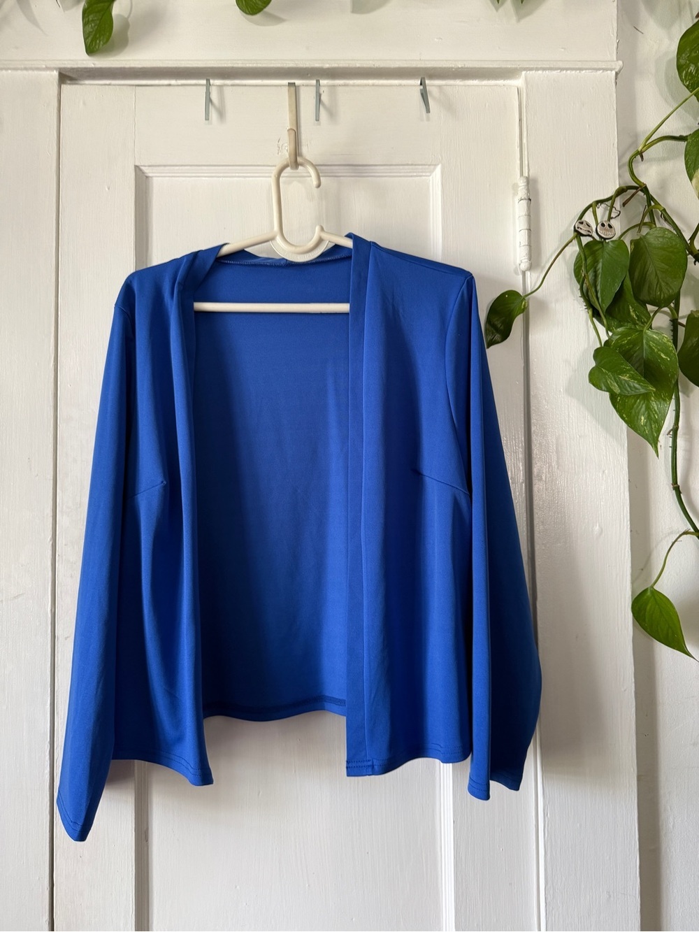 SHEIN CURVE size 1XL Blue Open Front Cardigan